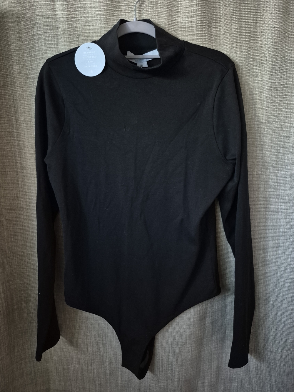 Hill House Luna Body Suit Black Cotton Jersey - L
